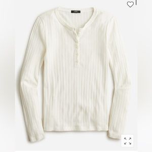 J. Crew Fitted pointelle henley